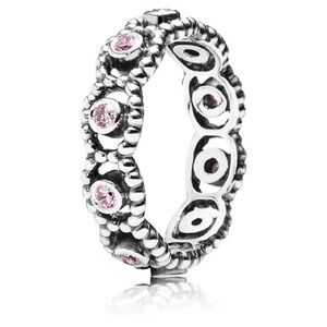 Pandora Her Majesty Silver Ring with Pink Accents